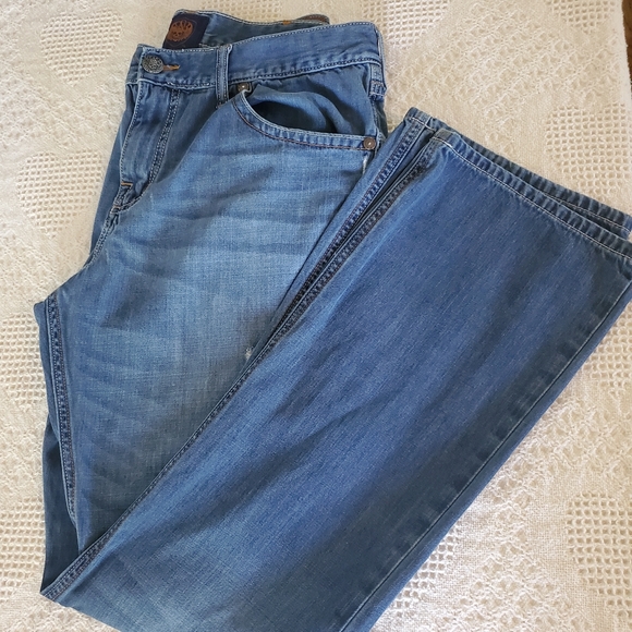 Vintage Rock Republic distressed men's jeans 36/34 Thick stitching and skulls - Picture 5 of 16